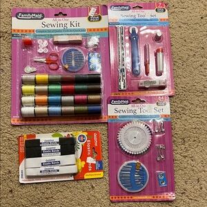 FamilyMaid Sewing Kit Bundle - Multicolor Threads & Tools